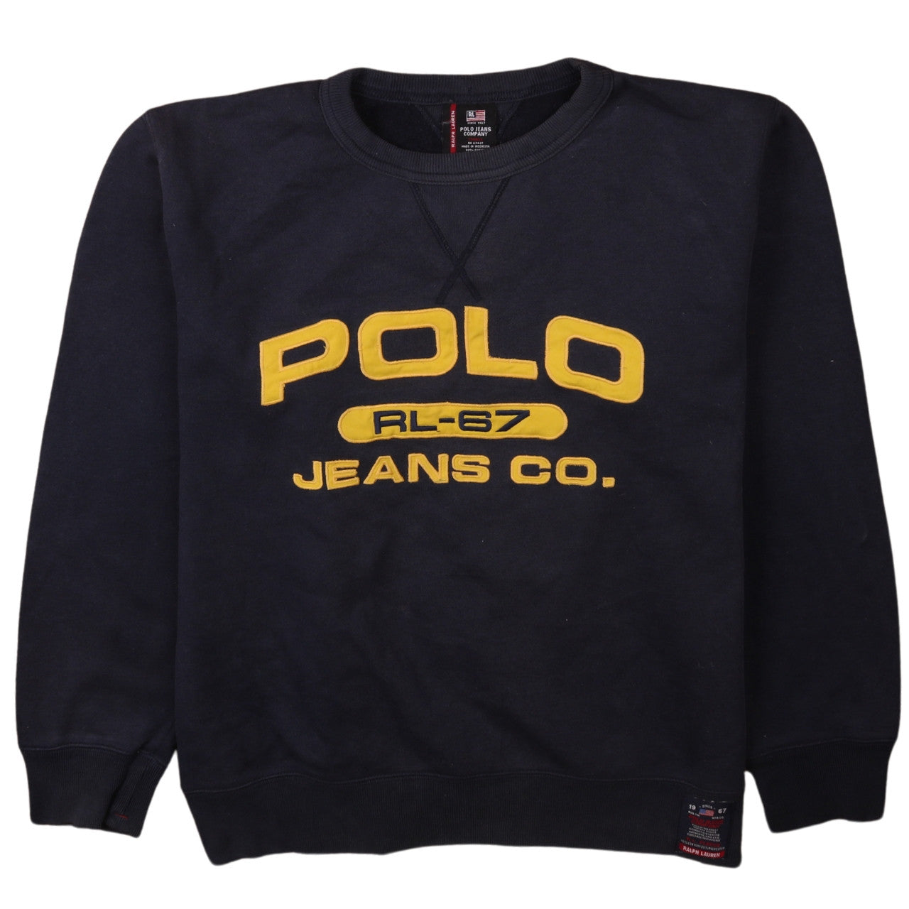 Mens UK Size S Ralph Lauren Blue Pullover Sweatshirt