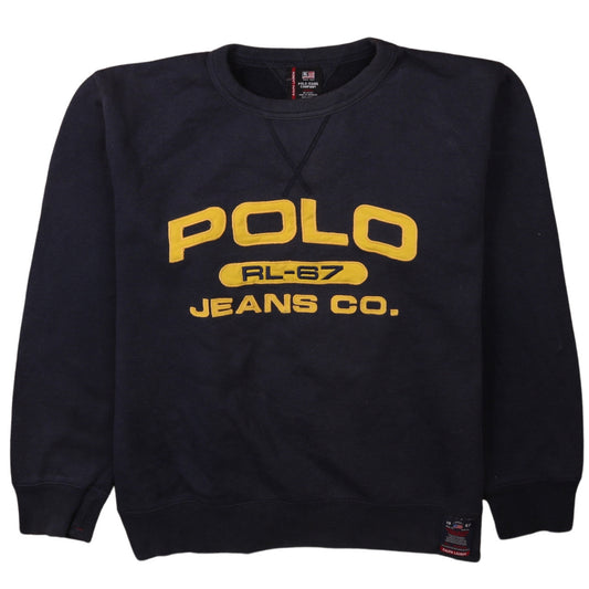 Mens UK Size S Ralph Lauren Blue Pullover Sweatshirt