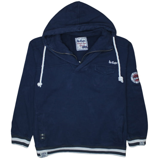 Mens UK Size XL Lee Cooper Blue Pullover Hoodie