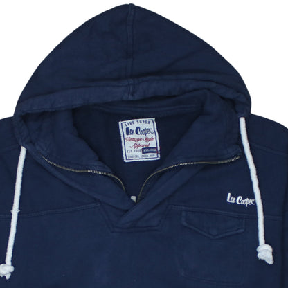 Mens UK Size XL Lee Cooper Blue Pullover Hoodie
