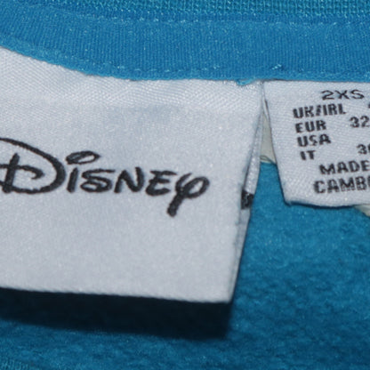 Womens UK Size 2XS Disney Blue Pullover Sweatshirt