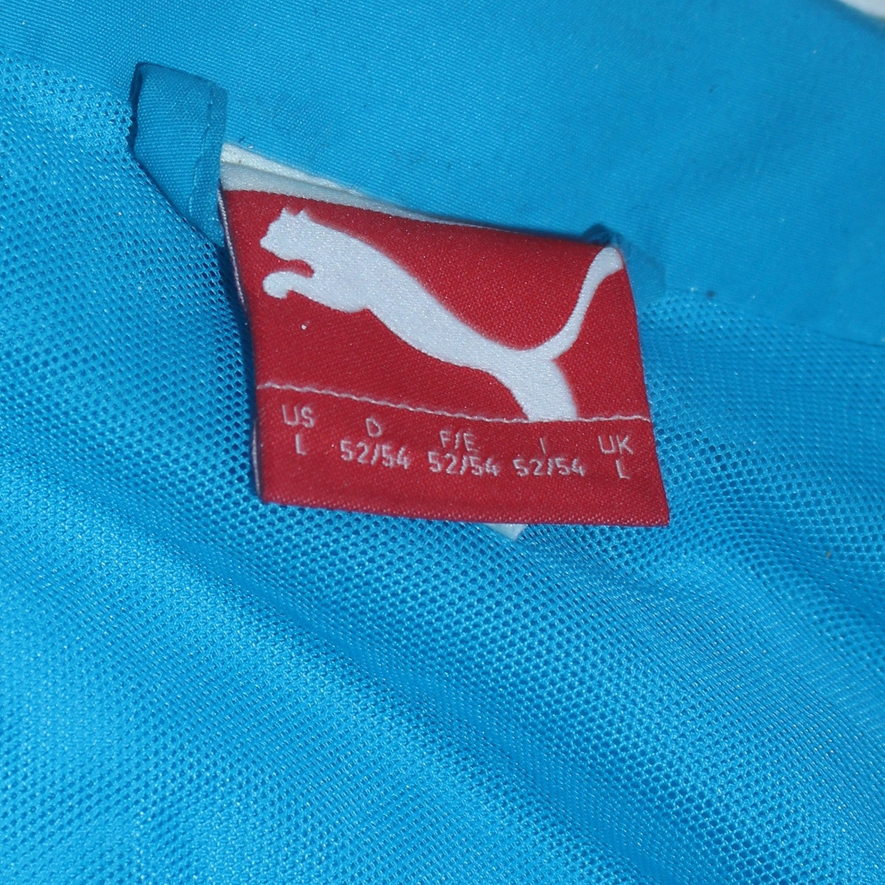 Mens UK Size L PUMA Blue Windbreaker Coat