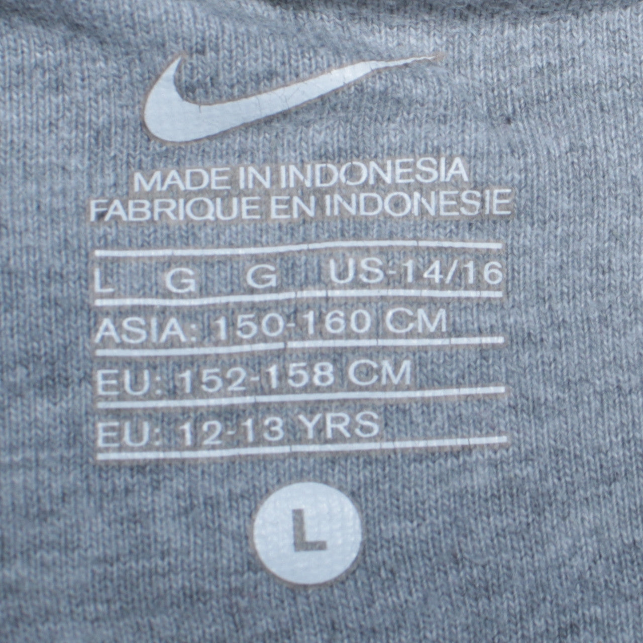 Boys UK Size 12-13 Years Nike Grey Varsity Jacket