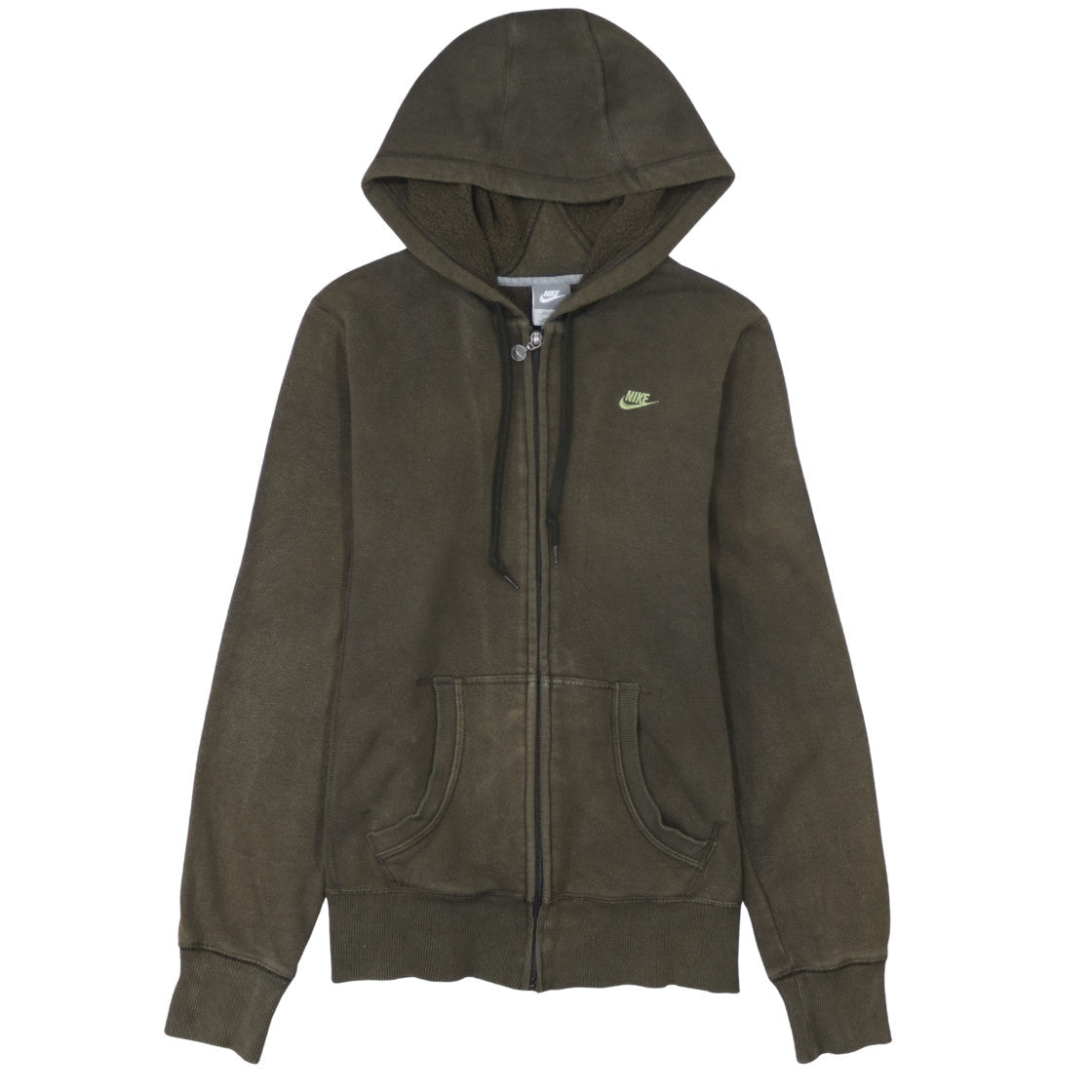 Womens UK Size L Nike Green Full Zip Hoodie