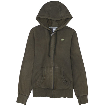 Womens UK Size L Nike Green Full Zip Hoodie
