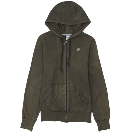 Womens UK Size L Nike Green Full Zip Hoodie