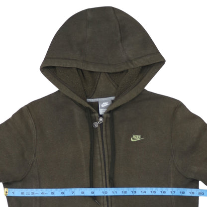 Womens UK Size L Nike Green Full Zip Hoodie