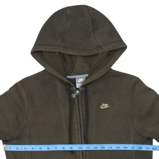 Womens UK Size L Nike Green Full Zip Hoodie