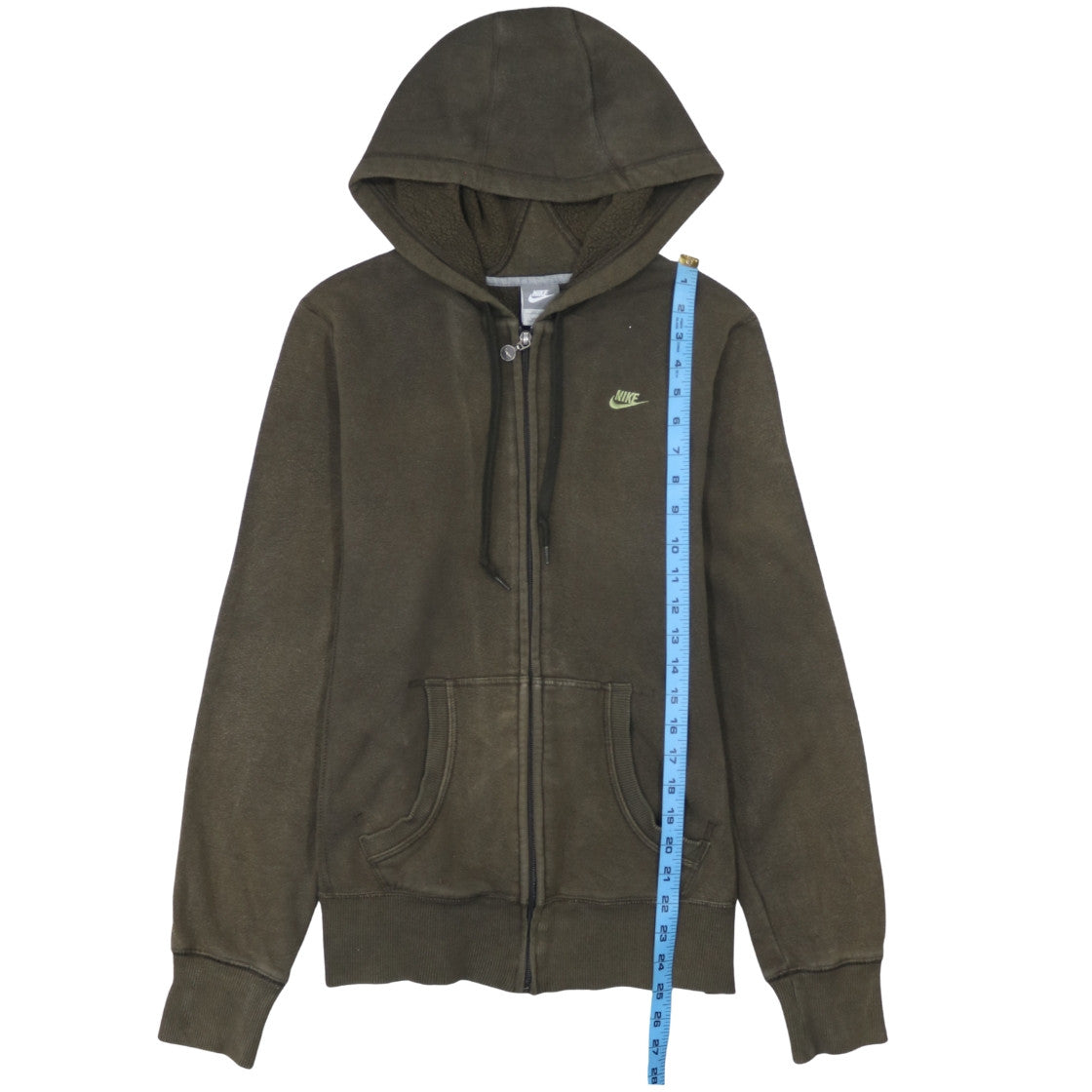Womens UK Size L Nike Green Full Zip Hoodie
