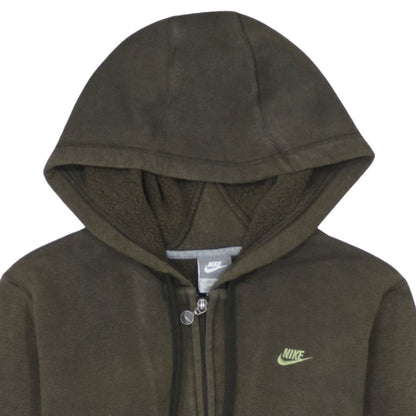 Womens UK Size L Nike Green Full Zip Hoodie