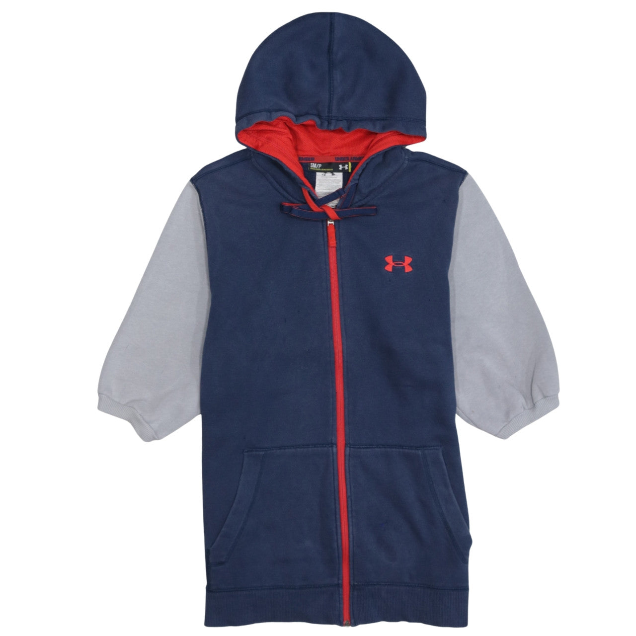 Mens UK Size S Under armour Blue Full Zip Hoodie