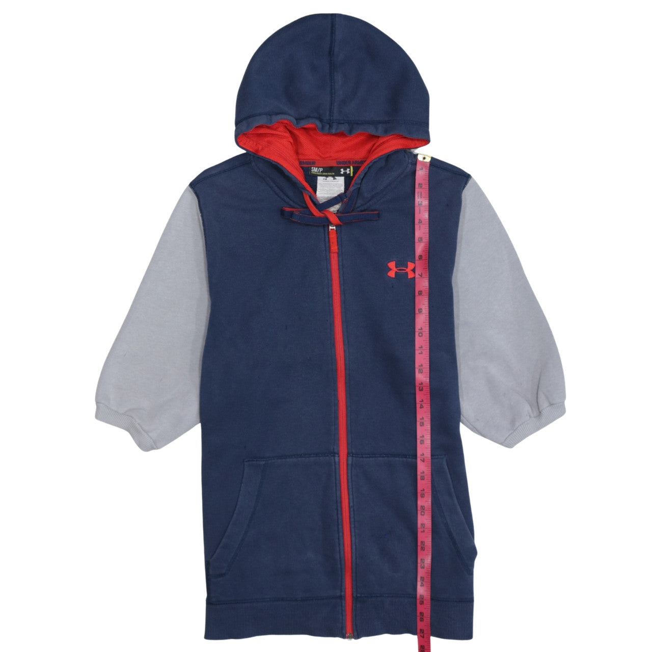 Mens UK Size S Under armour Blue Full Zip Hoodie