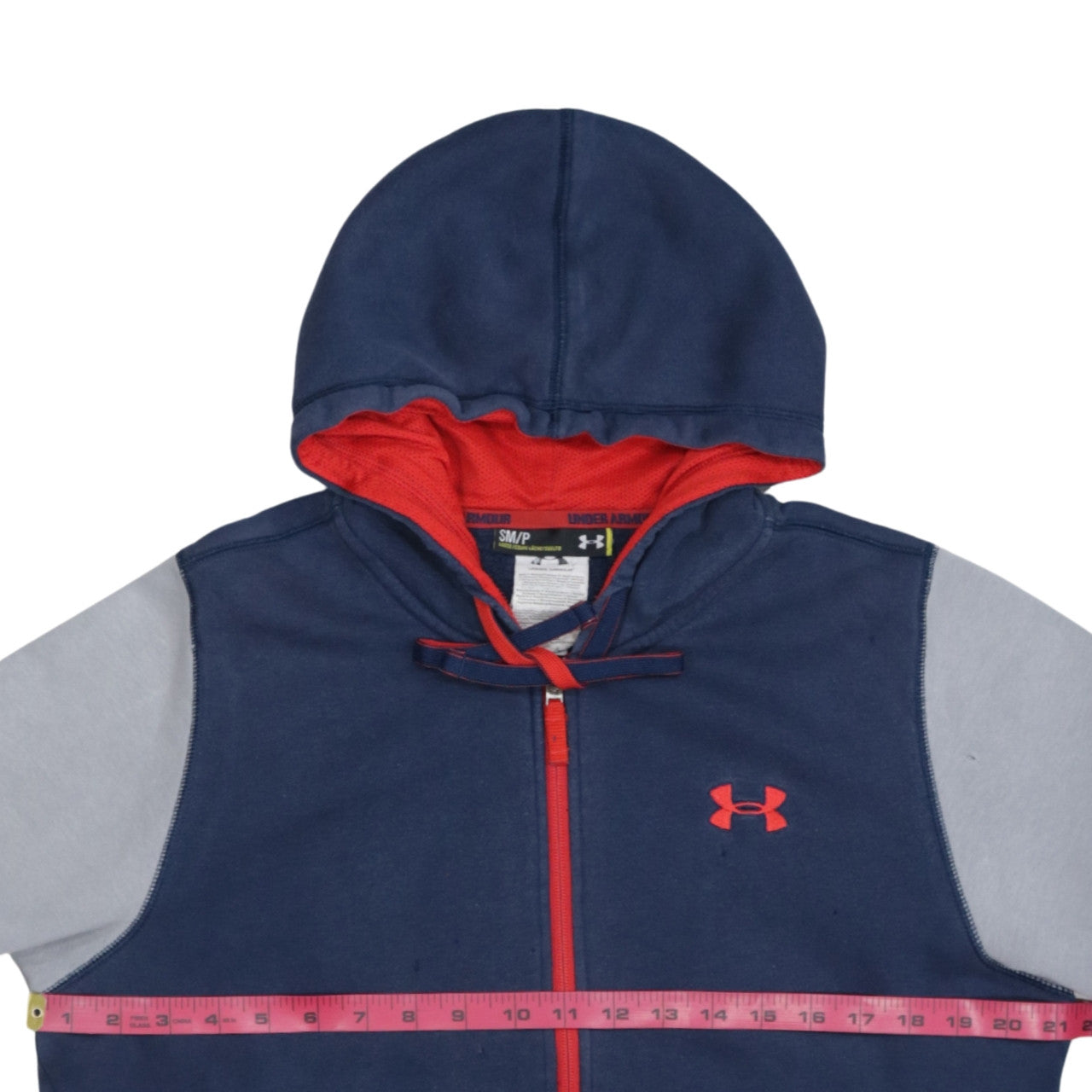 Mens UK Size S Under armour Blue Full Zip Hoodie