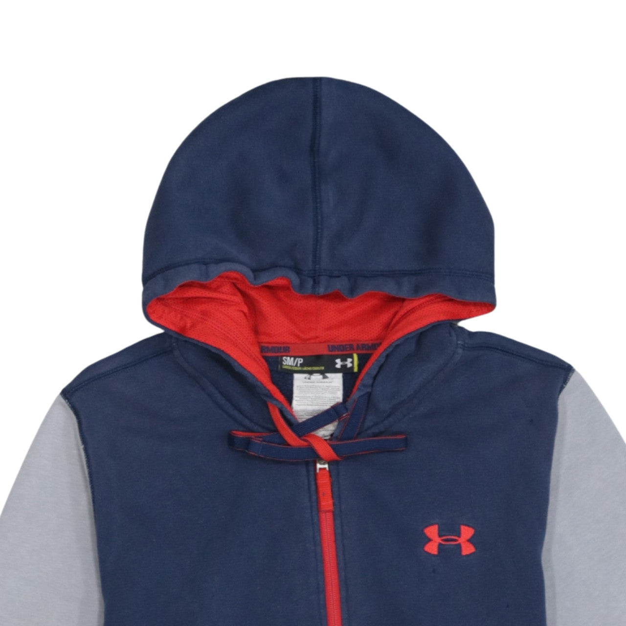 Mens UK Size S Under armour Blue Full Zip Hoodie