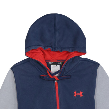 Mens UK Size S Under armour Blue Full Zip Hoodie