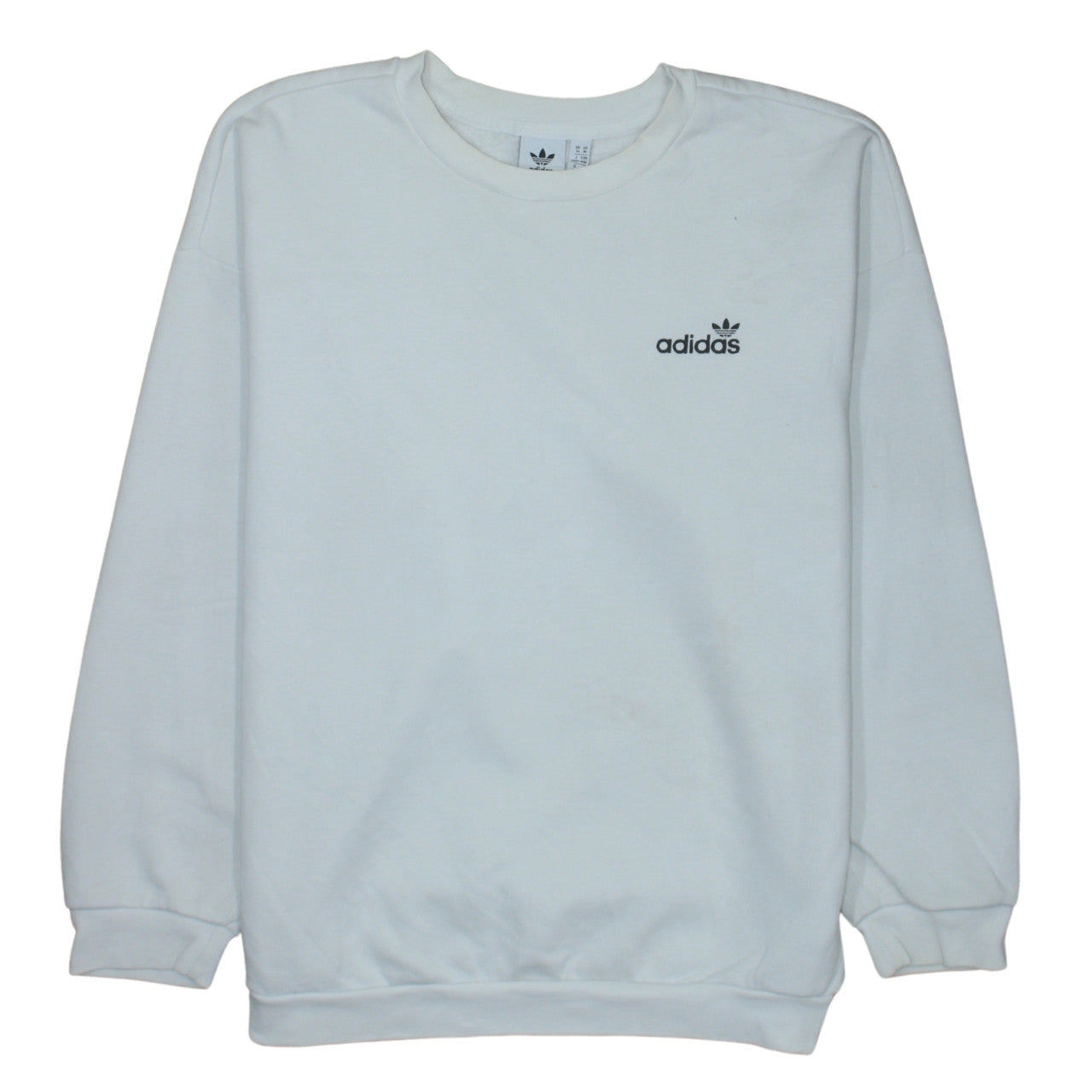 Womens UK Size 14 adidas White Pullover Sweatshirt