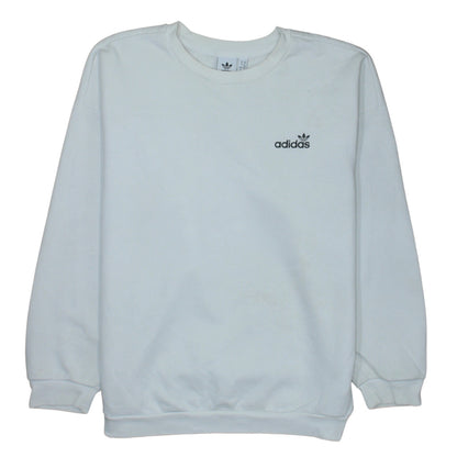 Womens UK Size 14 adidas White Pullover Sweatshirt