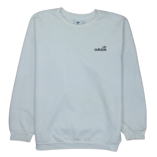 Womens UK Size 14 adidas White Pullover Sweatshirt