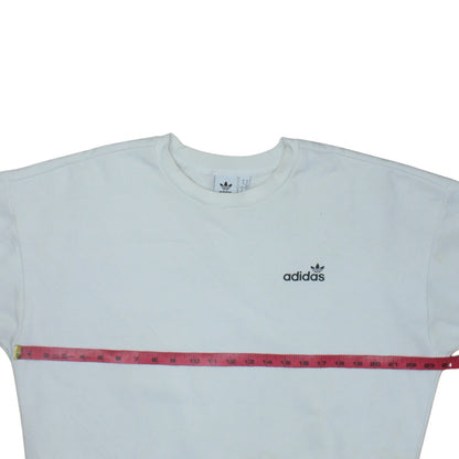 Womens UK Size 14 adidas White Pullover Sweatshirt