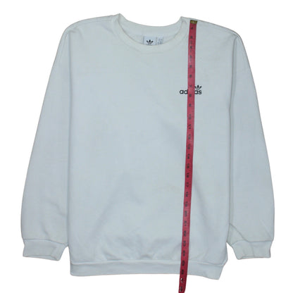 Womens UK Size 14 adidas White Pullover Sweatshirt