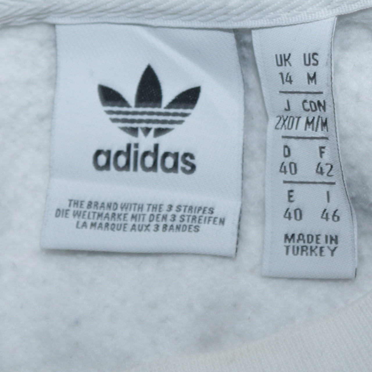 Womens UK Size 14 adidas White Pullover Sweatshirt
