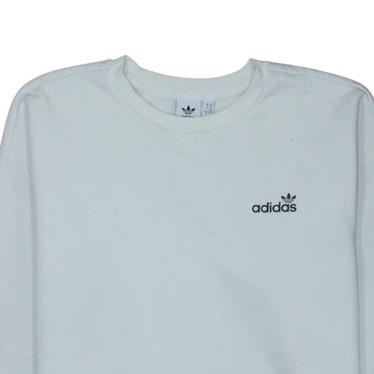 Womens UK Size 14 adidas White Pullover Sweatshirt