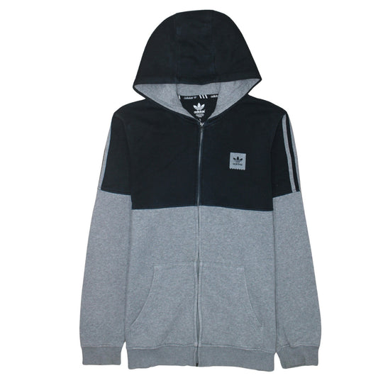 Mens UK Size L adidas Grey Full Zip Hoodie