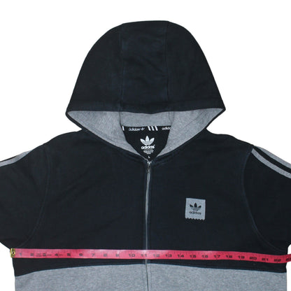 Mens UK Size L adidas Grey Full Zip Hoodie