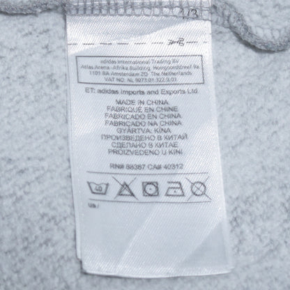 Mens UK Size L adidas Grey Full Zip Hoodie