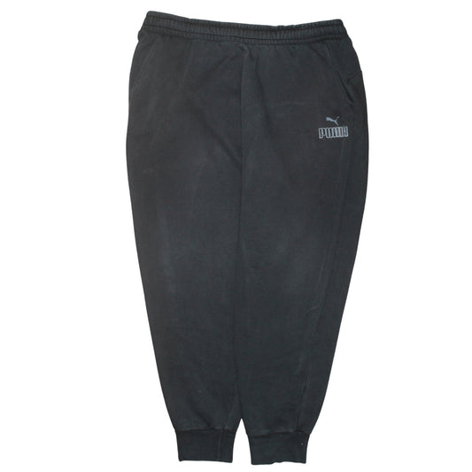 Puma Men's Black 2XL Jogger Sweatpants Fleece Tapered Fit Activewear