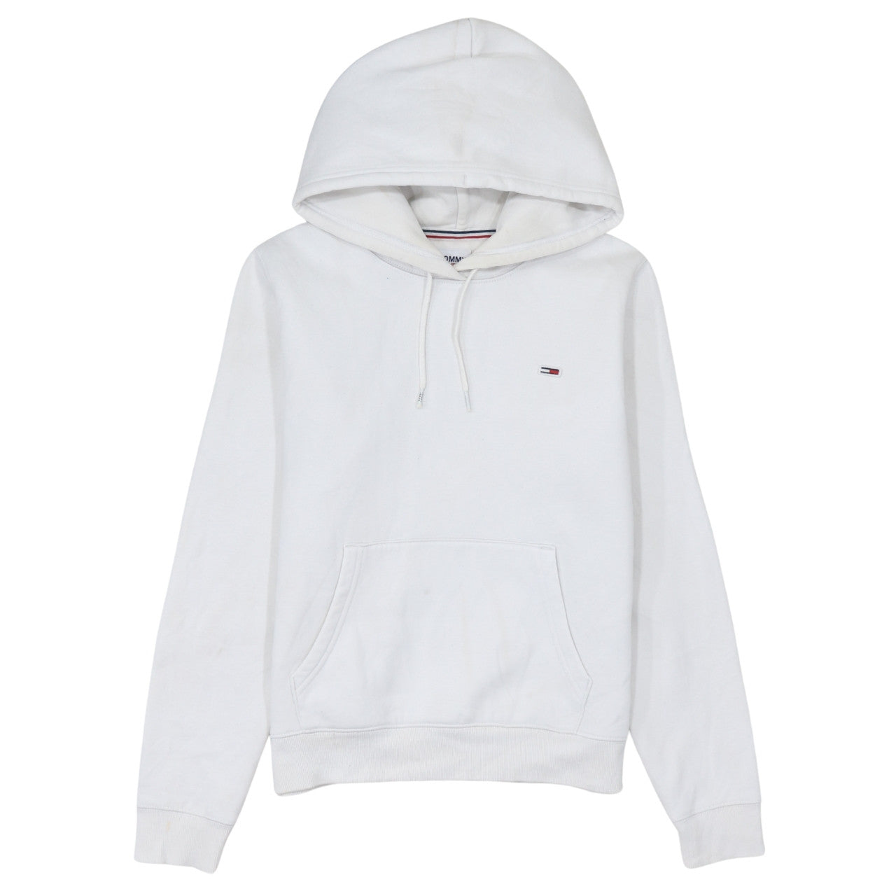 Mens UK Size S Tommy Jeans White Pullover Hoodie