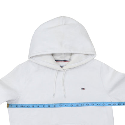 Mens UK Size S Tommy Jeans White Pullover Hoodie