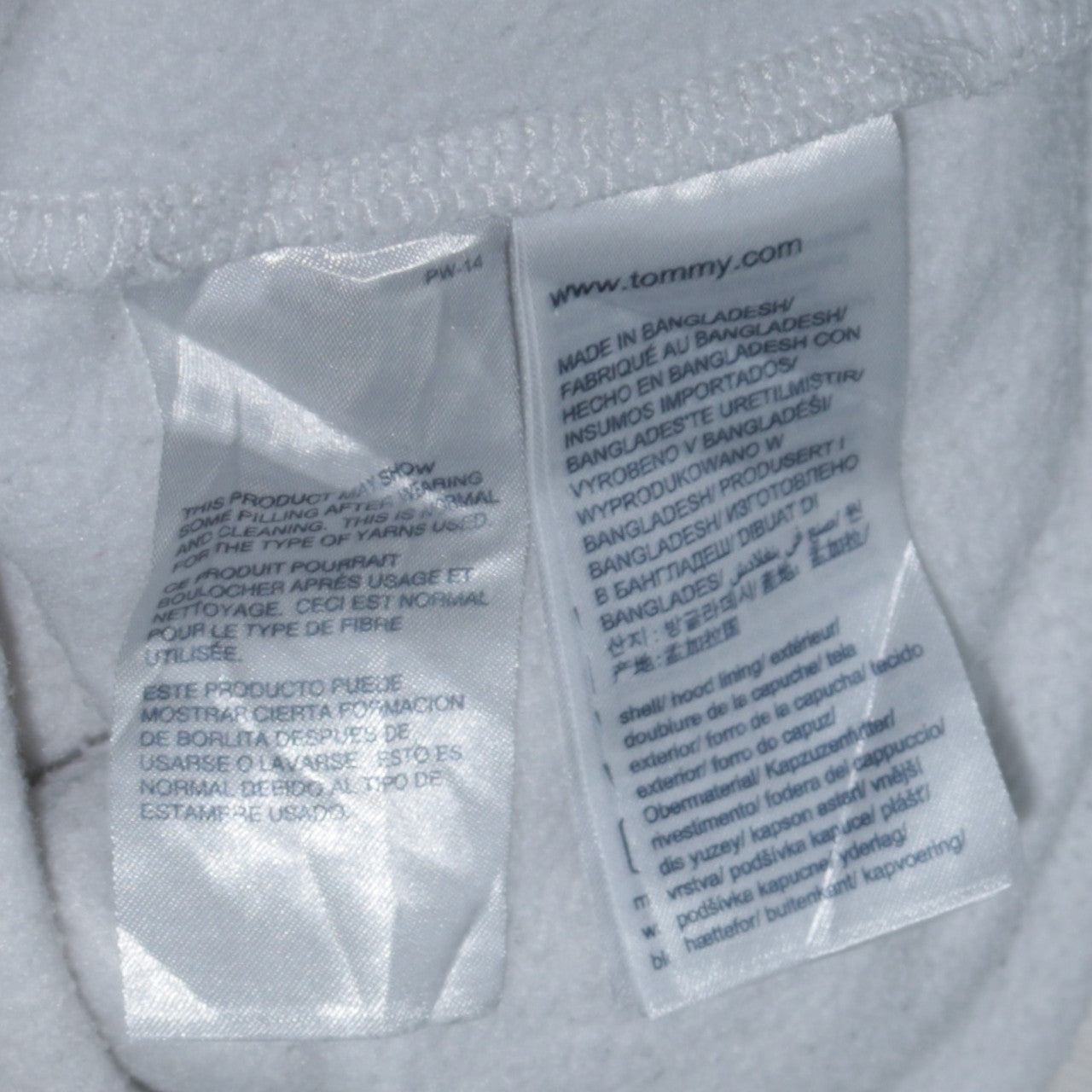 Mens UK Size S Tommy Jeans White Pullover Hoodie