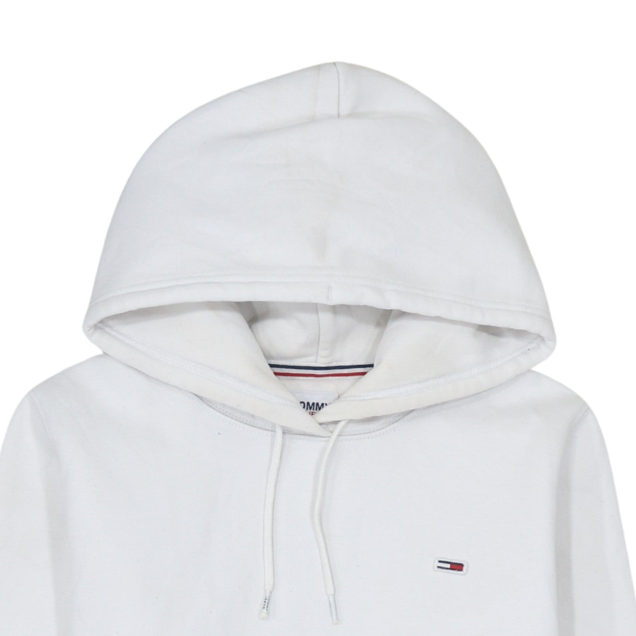Mens UK Size S Tommy Jeans White Pullover Hoodie