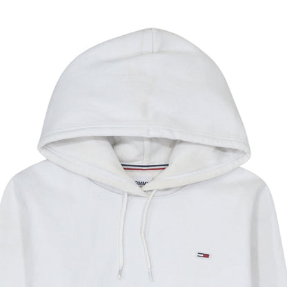 Mens UK Size S Tommy Jeans White Pullover Hoodie