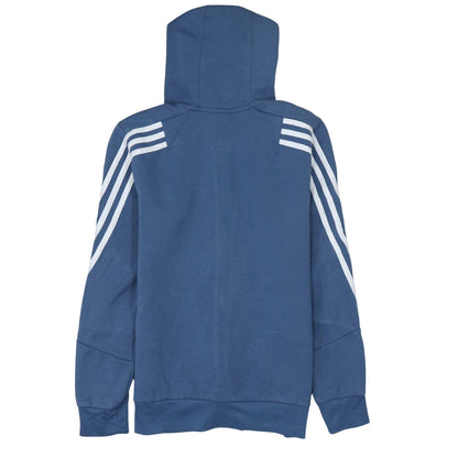 Adidas Boys Blue Full Zip Hoodie 13-14 Years Sportswear Fleece
