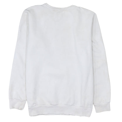 Adidas Boys White Sweatshirt XL Crew Neck Camouflage Logo Casual Style