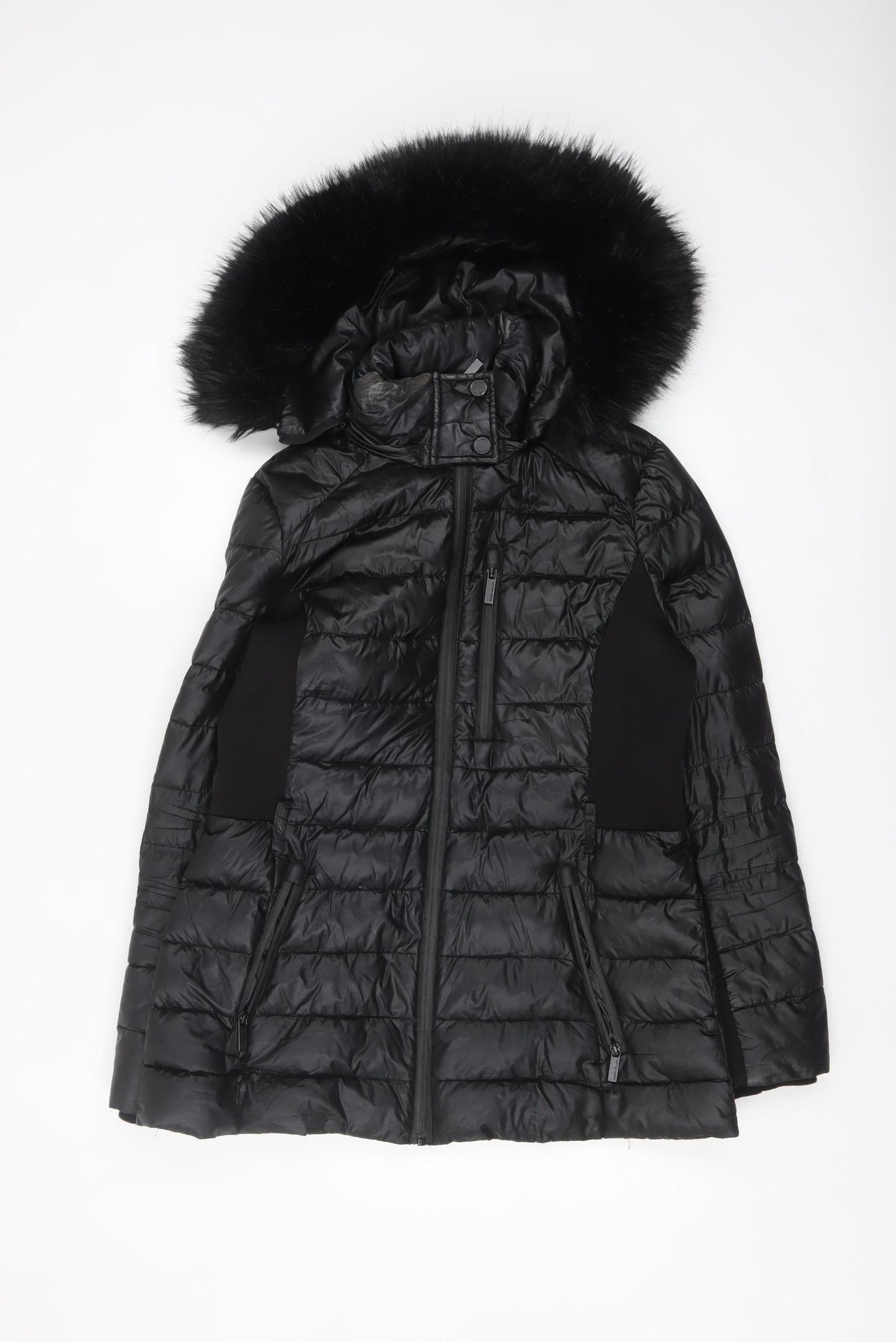 Womens UK Size 12 Karen Millen Black Puffer Jacket
