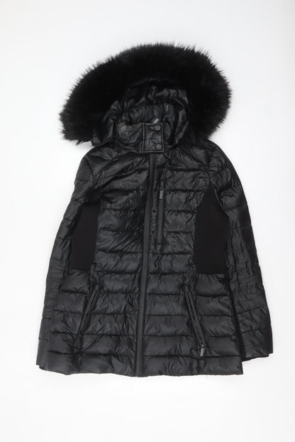 Womens UK Size 12 Karen Millen Black Puffer Jacket