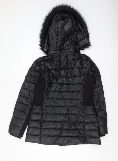 Womens UK Size 12 Karen Millen Black Puffer Jacket