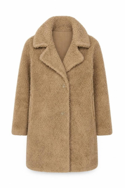 Womens UK Size S Uniqlo Beige Overcoat