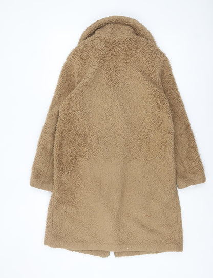 Womens UK Size S Uniqlo Beige Overcoat