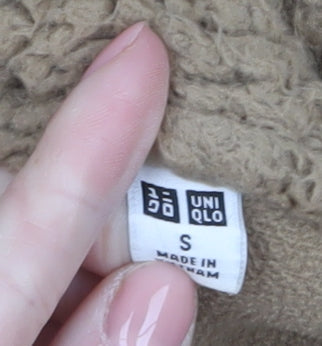 Womens UK Size S Uniqlo Beige Overcoat