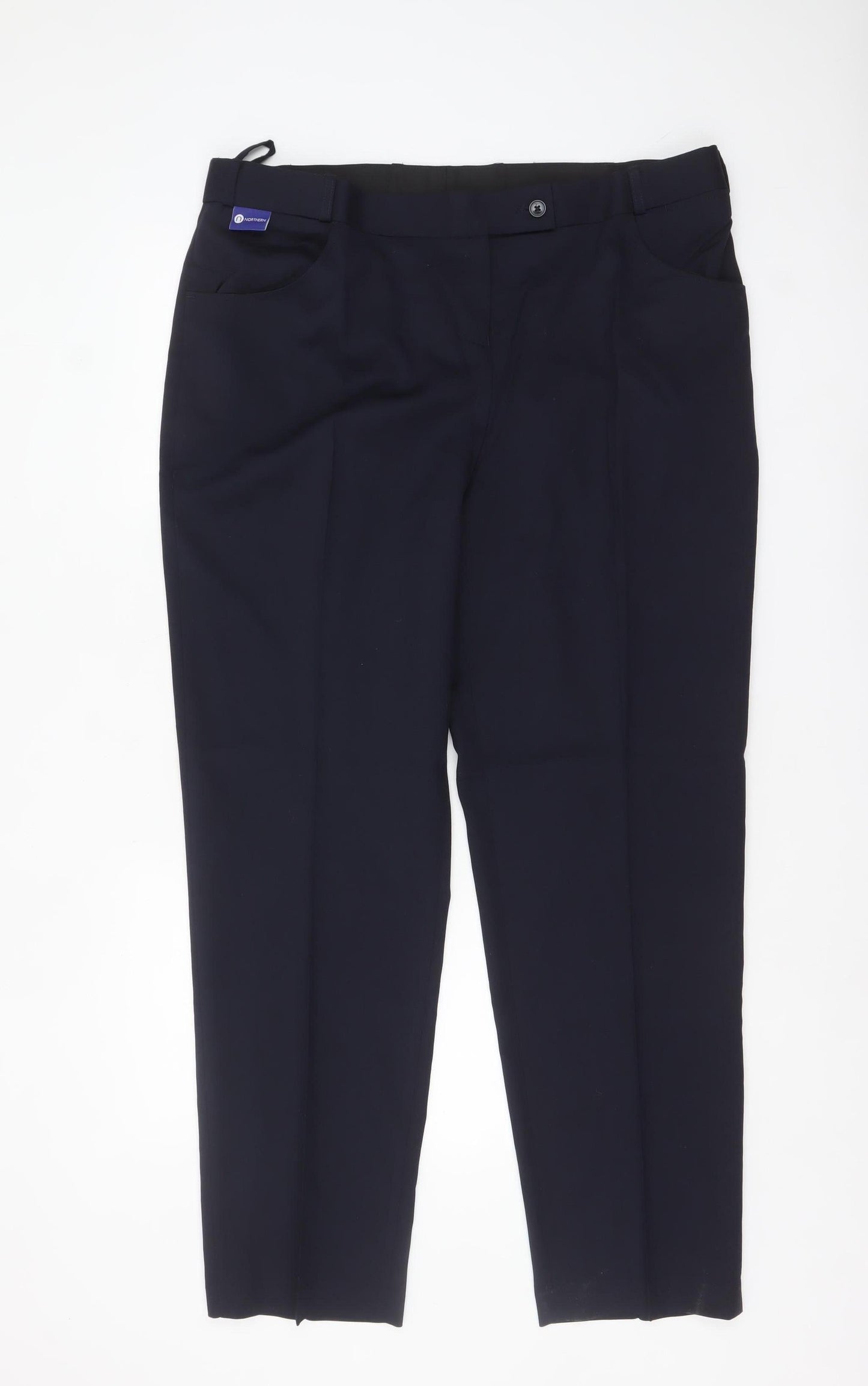 Mens UK Size 18 Hunter Regular Fit Workwear Business Blue Trousers
