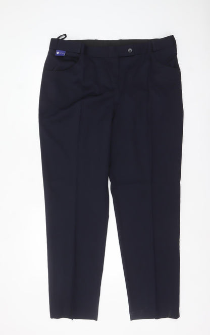 Mens UK Size 18 Hunter Regular Fit Workwear Business Blue Trousers