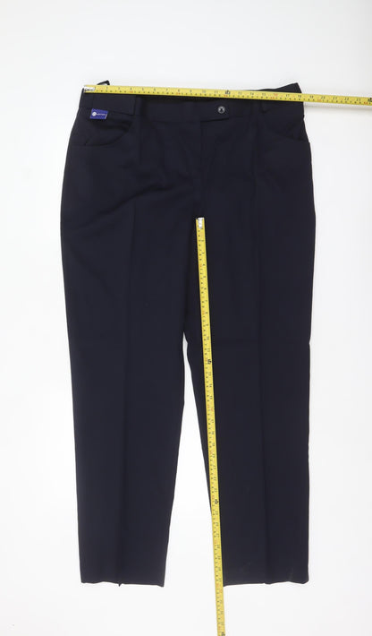 Mens UK Size 18 Hunter Regular Fit Workwear Business Blue Trousers
