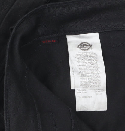 Dickies Men’s Black Cargo Work Trousers W32 L30 Cotton Blend