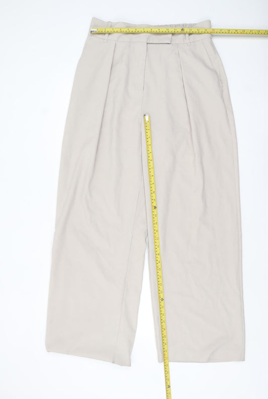 Womens UK Size 16 River Island Relaxed Fit BusinessCasualTravel Beige Trousers