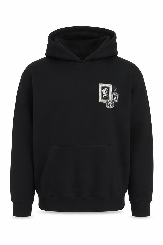 Mens UK Size L JACK & JONES Black Pullover Hoodie