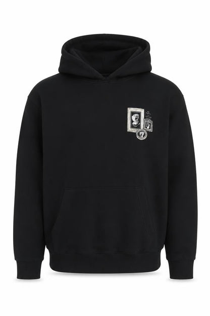 Mens UK Size L JACK & JONES Black Pullover Hoodie